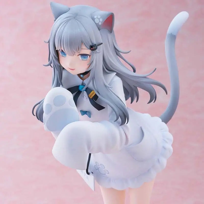PVC Action Figure Toys 21CM Collection Model Kawaii Gift Model Desktop Decoration Cute Cat Ears Beautiful Girl Anime